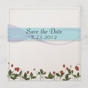 Strawberry Flowers Save The Date