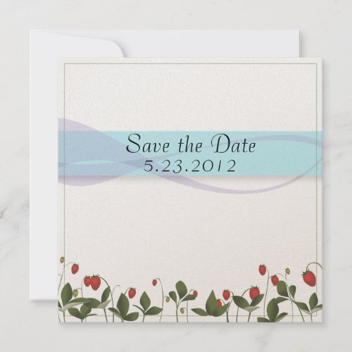 Strawberry Flowers Save The Date