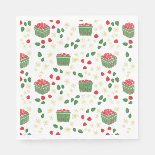 Strawberry Flowers Strawberry Fields Berry First Napkins