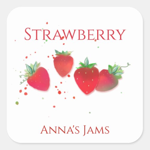 Strawberry Food Stickers