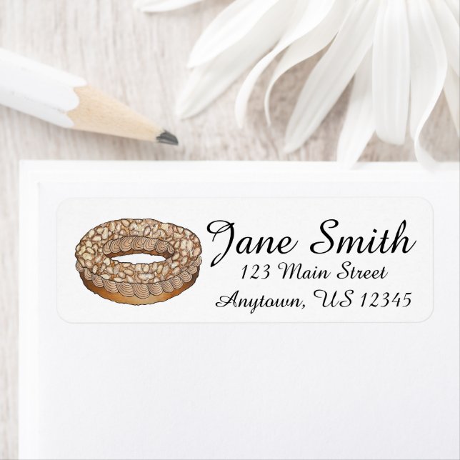 Strawberry Fraisier Cake French Pastry Chef Bakery Label (Insitu)