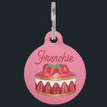 Strawberry Fraisier Cake French Pastry Chef Bakery Pet ID Tag<br><div class="desc">Design features an original marker illustration of a fraisier cake,  a traditional French cake consisting of sponge,  pastry cream,  and strawberries. Ideal for your favorite foodie,  pastry chef,  baker,  or fan of Paris or French patisserie.</div>