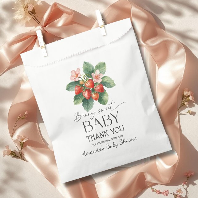 Strawberry Fresh Market Berry Sweet Baby Shower Favor Bag (Creator Uploaded)