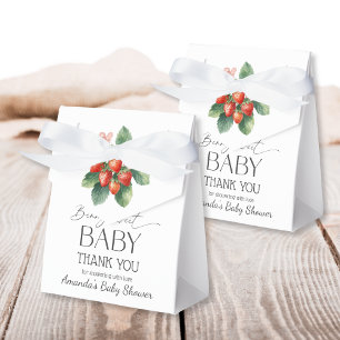 Strawberry Fresh Market Berry Sweet Baby Shower Favor Boxes