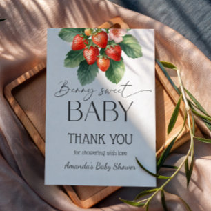 Strawberry Fresh Market Berry Sweet Baby Shower Thank You Card