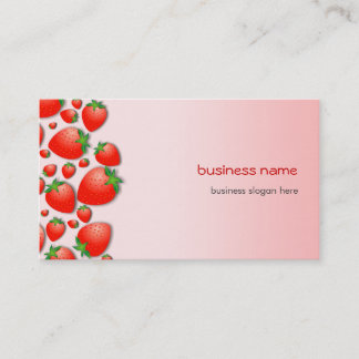 Strawberry Fresh Pink Business Card