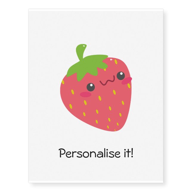 Strawberry Friend Temporary Tattoos (Front)