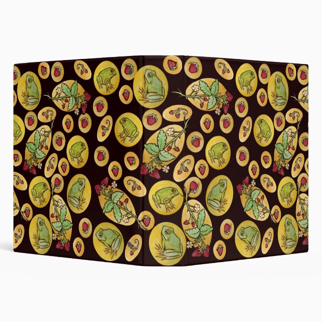 Strawberry Frogs Forever                           3 Ring Binder (Background)