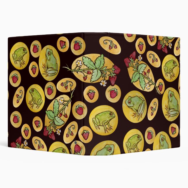Strawberry Frogs Forever                           3 Ring Binder (Background)