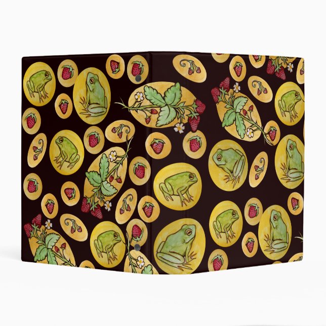 Strawberry Frogs Forever                           Mini Binder (Background)