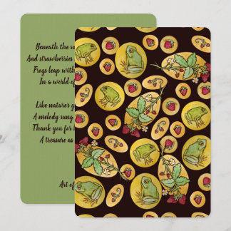 Strawberry Frogs Forever                           Thank You Card