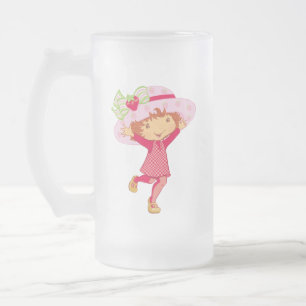 Strawberry Frosted Glass Beer Mug