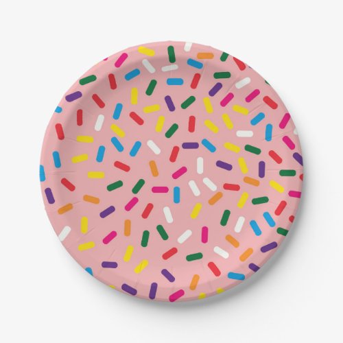 Strawberry Frosted Sprinkles Paper Plates