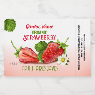Strawberry Fruit Canning Food Label