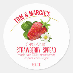 Strawberry Fruit Canning Product Labels
