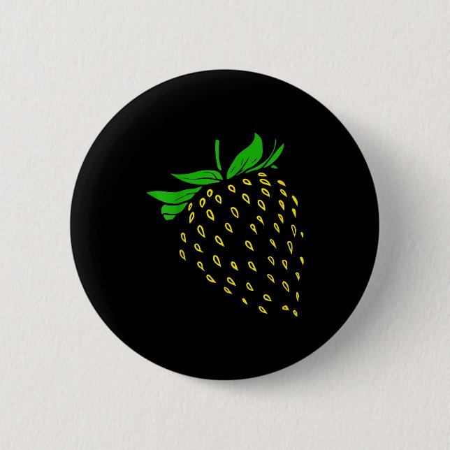 Strawberry Fruit Costume Simple Funny Party  Button (Front)
