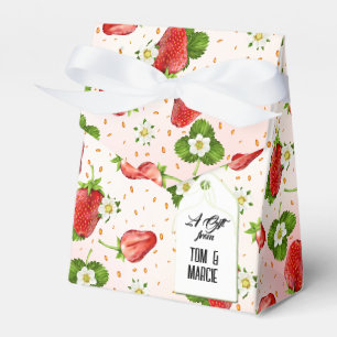 Strawberry Fruit Favor Boxes