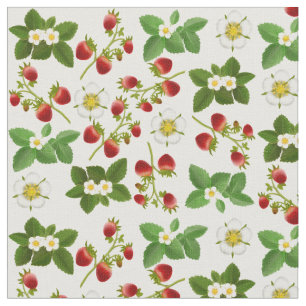 Strawberry Fruit Floral Fabric