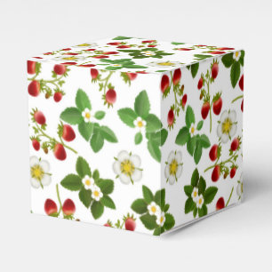 Strawberry Fruit Flowers Favor Box