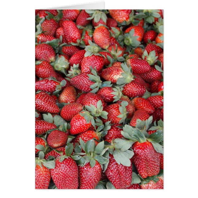 Strawberry Fruit Greeting Card (Front)