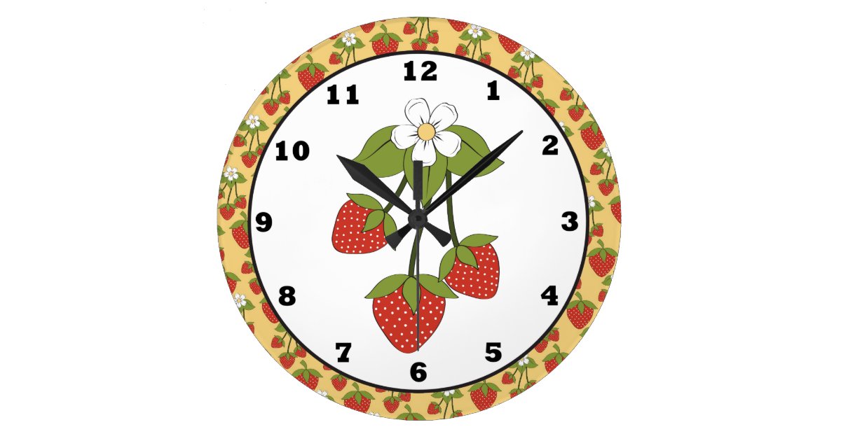 fruity kitchen wall clock