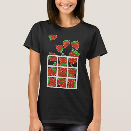 Strawberry fruit lover and vegan design T_Shirt