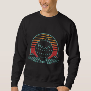 Strawberry Fruit Lover Retro Vintage 80s Style Gif Sweatshirt