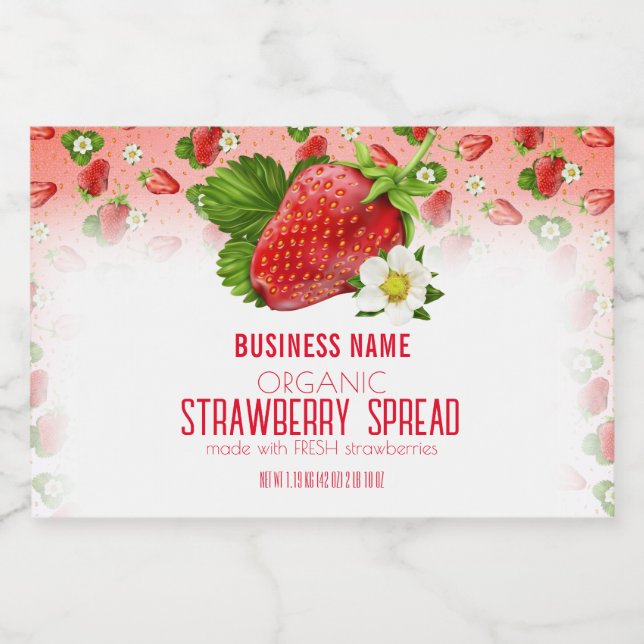 Strawberry Fruit Package Label (Single Label)