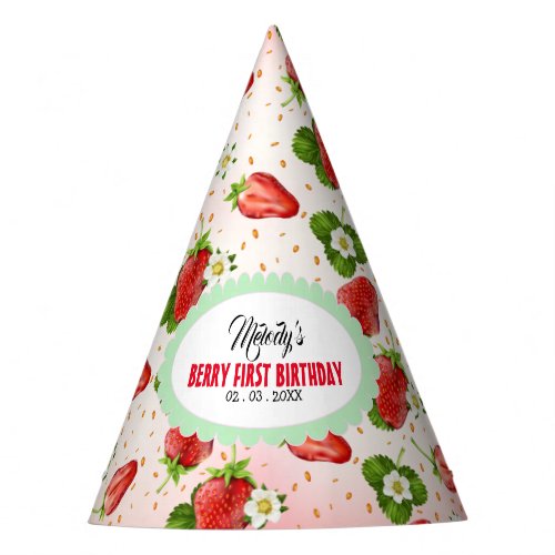 Strawberry Fruit Party Hat