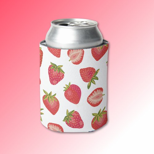 Strawberry Fruit Pattern Can Cooler