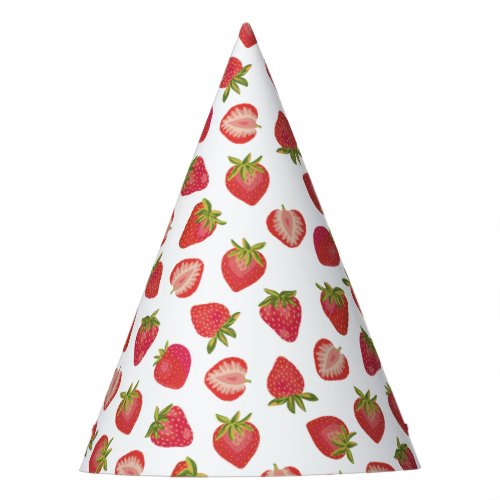 Strawberry fruit pattern party hat