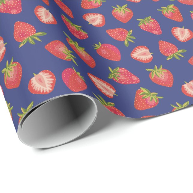 Strawberry  Fruit pattern Wrapping Paper (Roll Corner)