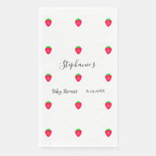 Strawberry Fruit Patterns Baby Shower Boys Girls Paper Guest Towels