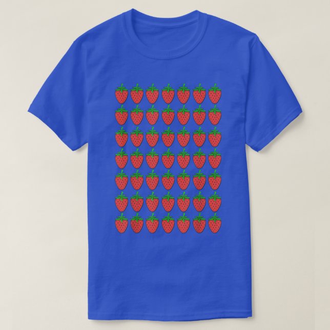 Strawberry fruit sea summer sun vacation vegan pat T-Shirt (Design Front)