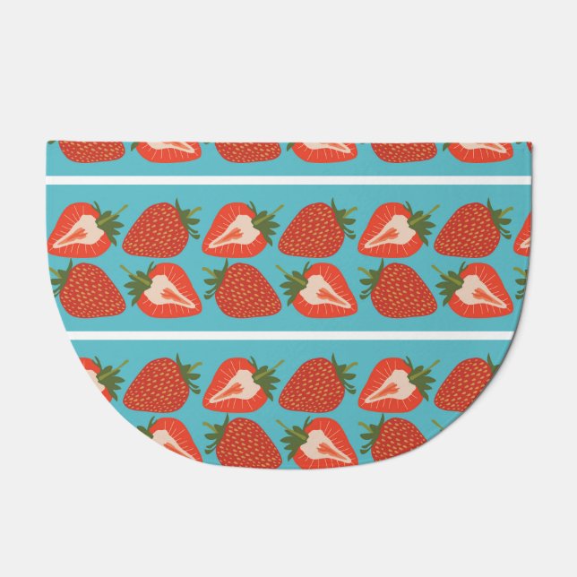 Strawberry Fruit: Seamless Repeat Pattern. Doormat (Front)