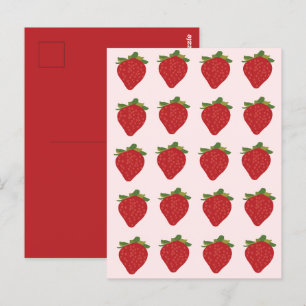 Strawberry Fruit Sweet Summer Strawberries Postcard