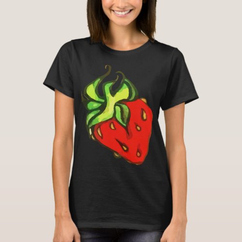 Strawberry Fruit Vegetarian T_Shirt