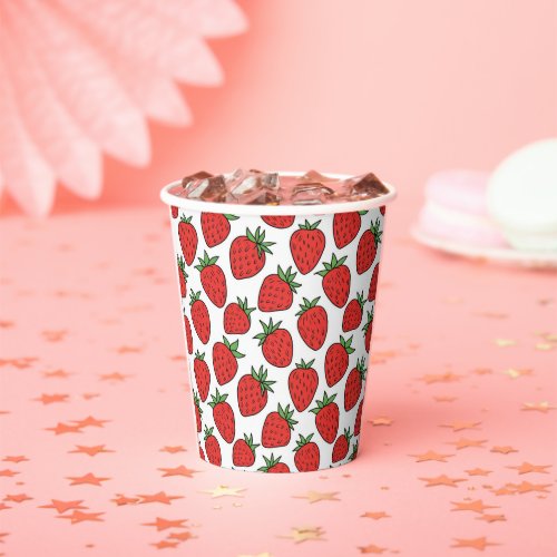 Strawberry  Fun Fruit_Themed Party Drinkware Paper Cups