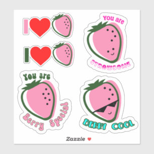 Strawberry Fun Pun Amazing Cool Awesome Sticker
