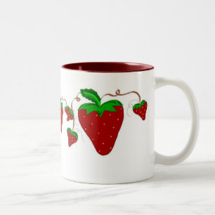 Strawberry Fun Two-Tone Coffee Mug