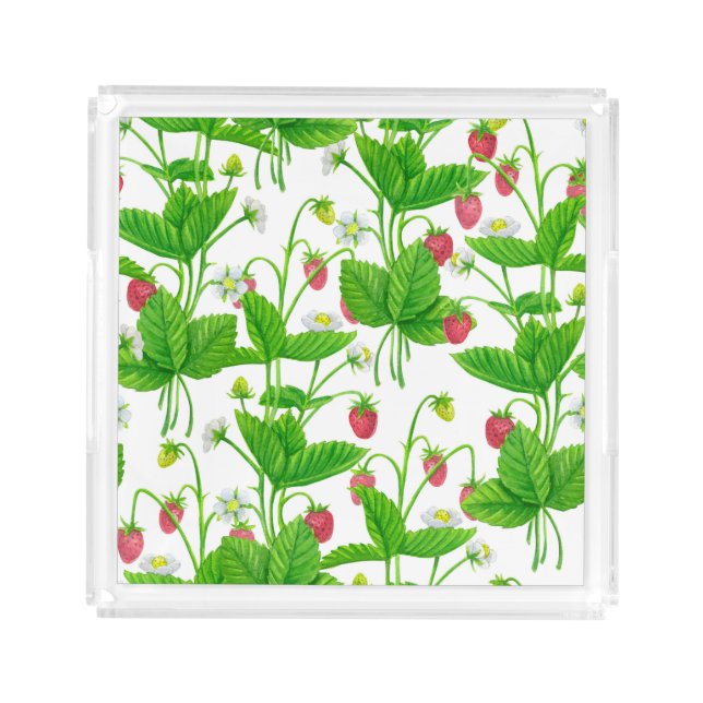 Strawberry garden acrylic tray (Front)