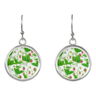 Strawberry garden earrings