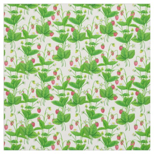 Strawberry garden fabric