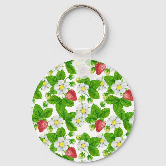 Strawberry garden keychain (Front)