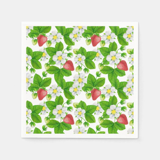 Strawberry garden napkins (Front)