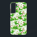 Strawberry garden samsung galaxy s22  case<br><div class="desc">I painted strawberry plant with watercolors and made this pattern from my painting.</div>