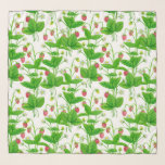 Strawberry garden scarf<br><div class="desc">I painted strawberry plant with watercolors and made this pattern from my painting.</div>