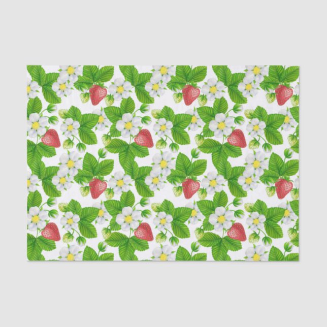 Strawberry garden tissue paper (Front)