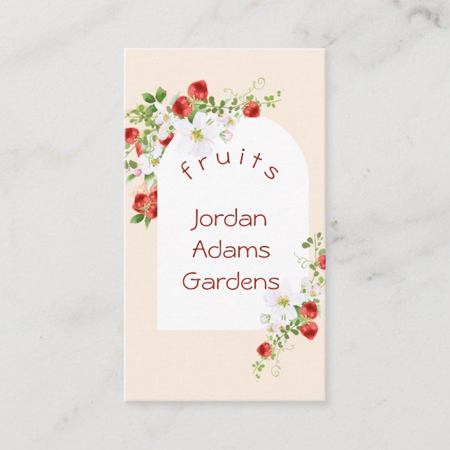 Strawberry Garlands Business Card (Front)