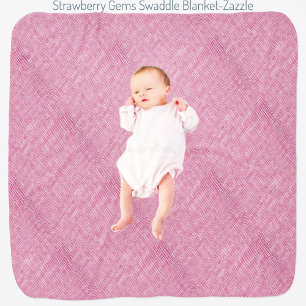 Strawberry Gems Receiving Blanket